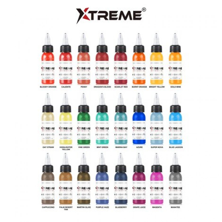 Тату краска Xtreme Ink 24 Color Complementary Set