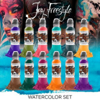 Краска World Famous Tattoo Ink Jay Freestyle Watercolor Ink Set (12 пигментов)